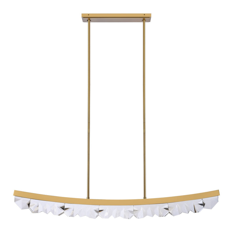Zeev Lighting PL11617-LED-56-AGB LED Linear Pendant, Aged Brass