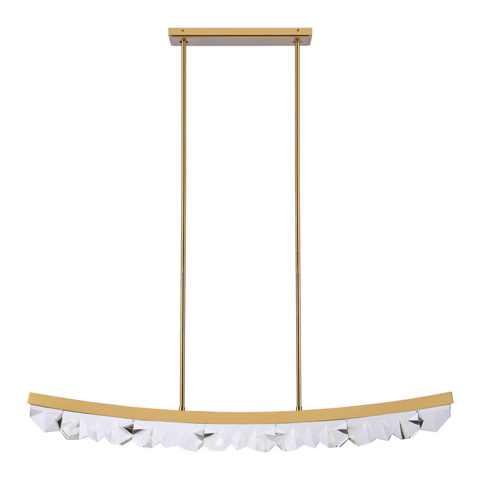 Zeev Lighting PL11617-LED-56-AGB LED Linear Pendant, Aged Brass