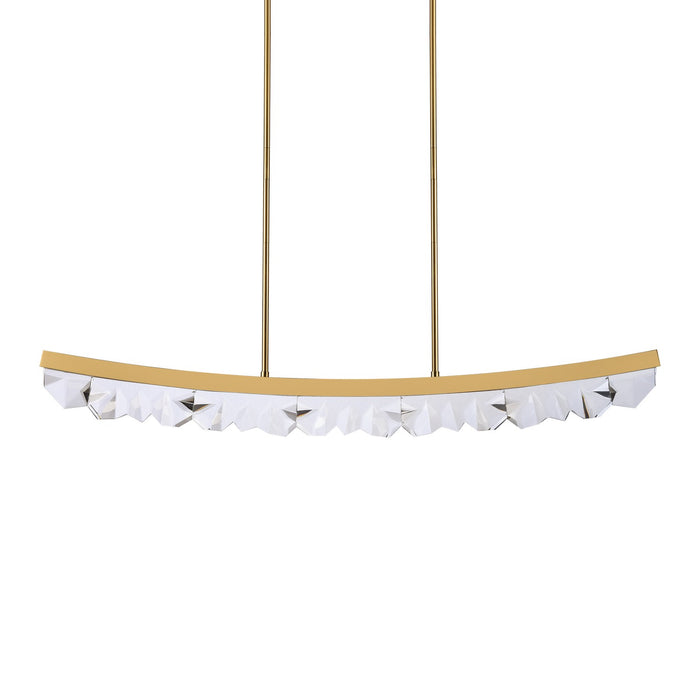 Zeev Lighting PL11617-LED-56-AGB LED Linear Pendant, Aged Brass