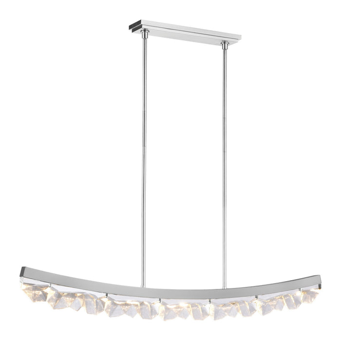 Zeev Lighting PL11619-LED-56-PN LED Linear Pendant, Polished Nickel