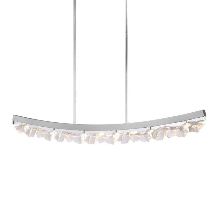 Zeev Lighting PL11619-LED-56-PN LED Linear Pendant, Polished Nickel