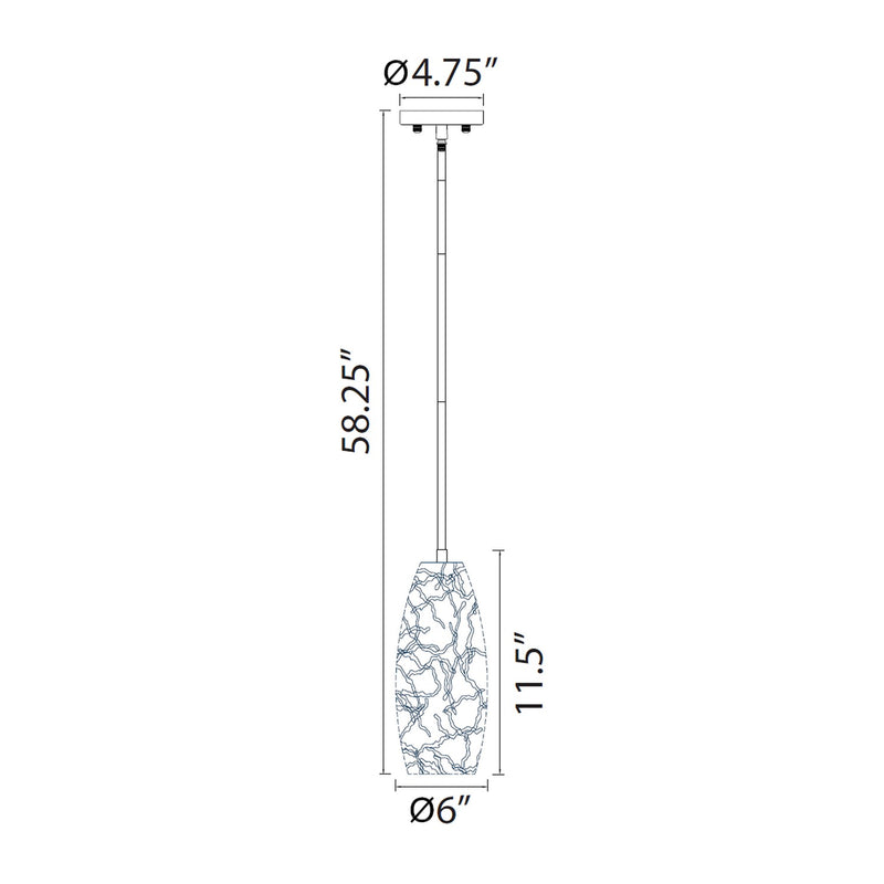 Zeev Lighting MP40024-1-MBK One Light Mini Pendant, Matte Black