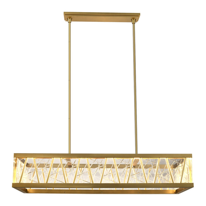 Zeev Lighting CD11522-LED-AGB LED Chandelier, Aged Brass