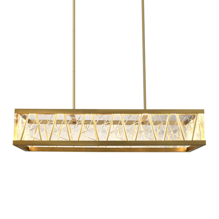 Zeev Lighting CD11522-LED-AGB LED Chandelier, Aged Brass