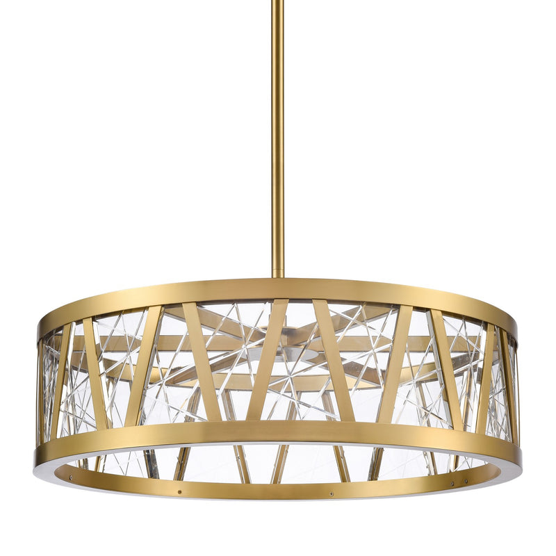 Zeev Lighting P11519-LED-AGB LED Pendant, Aged Brass