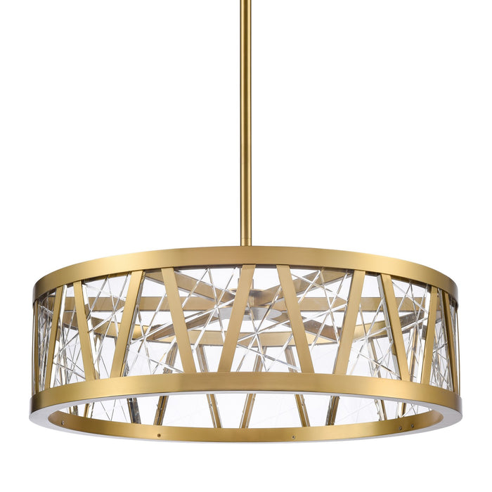 Zeev Lighting P11519-LED-AGB LED Pendant, Aged Brass