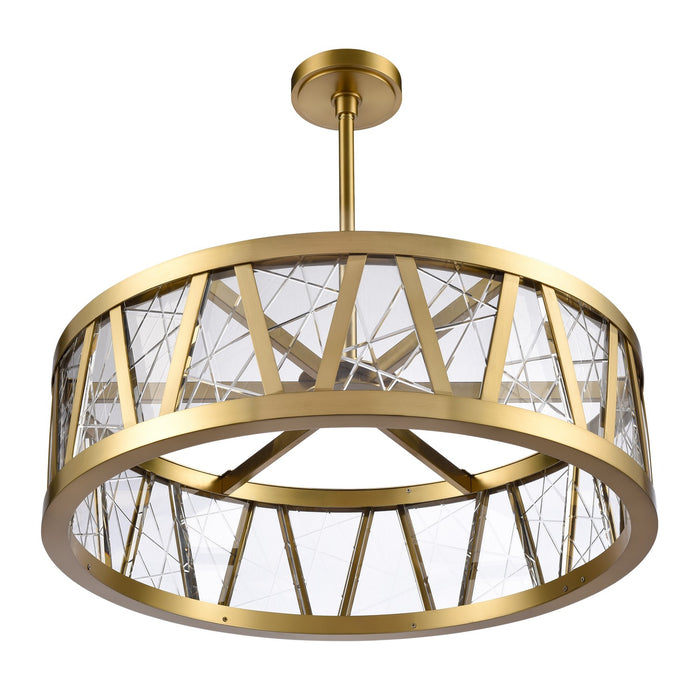 Zeev Lighting P11519-LED-AGB LED Pendant, Aged Brass