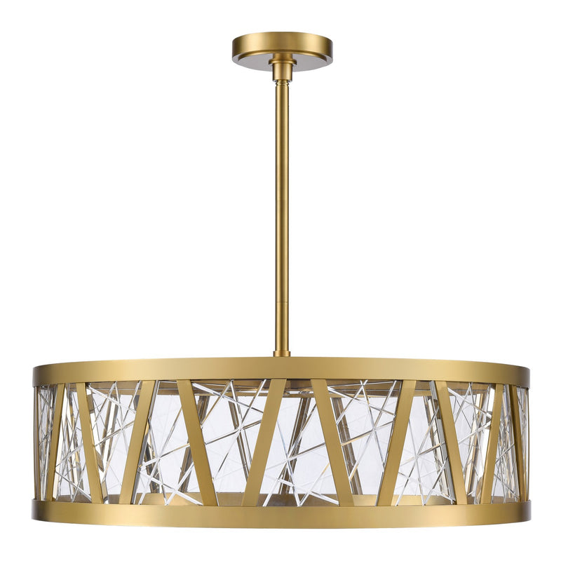 Zeev Lighting P11519-LED-AGB LED Pendant, Aged Brass
