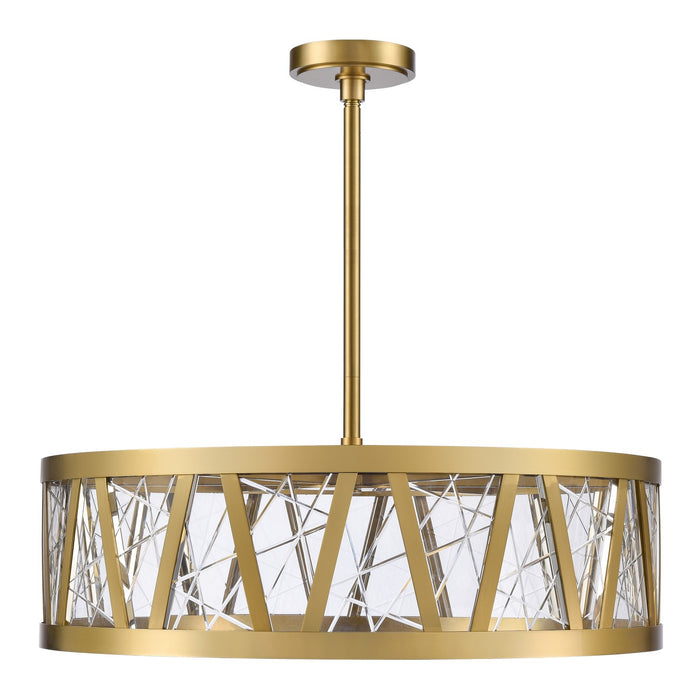 Zeev Lighting P11519-LED-AGB LED Pendant, Aged Brass
