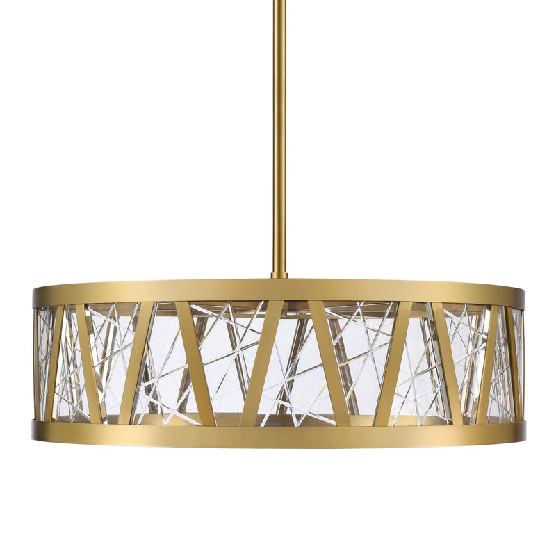 Zeev Lighting P11519-LED-AGB LED Pendant, Aged Brass
