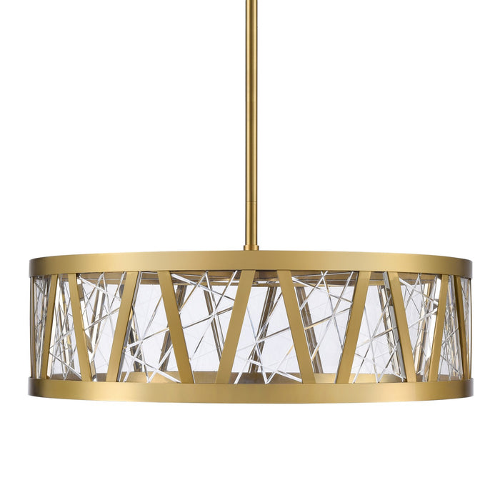 Zeev Lighting P11519-LED-AGB LED Pendant, Aged Brass