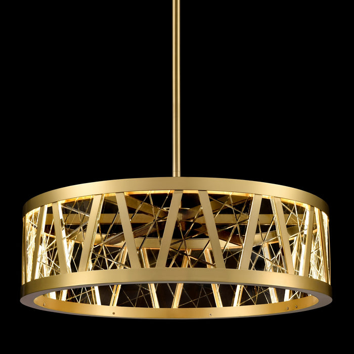 Zeev Lighting P11519-LED-AGB LED Pendant, Aged Brass