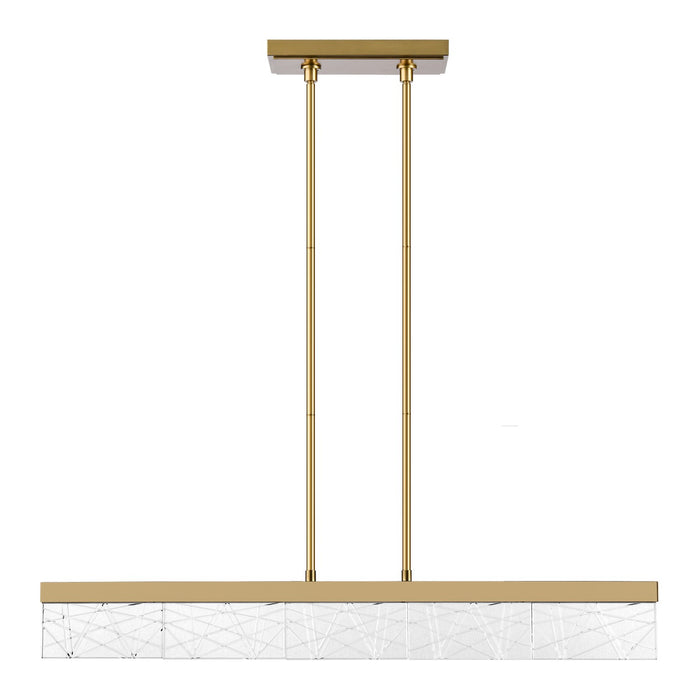 Zeev Lighting PL11501-LED-43-AGB LED Linear Pendant, Aged Brass