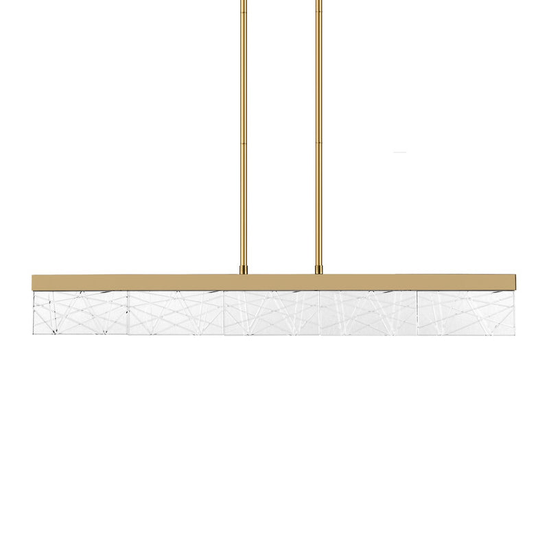 Zeev Lighting PL11501-LED-43-AGB LED Linear Pendant, Aged Brass