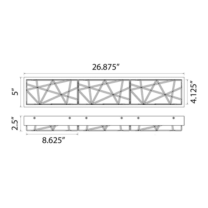 Zeev Lighting VL11511-LED-24B-PN LED Vanity Light, Polished Nickel
