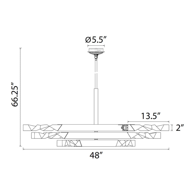 Zeev Lighting CD11342-LED-6-2x2-MW LED Chandelier, Matte White