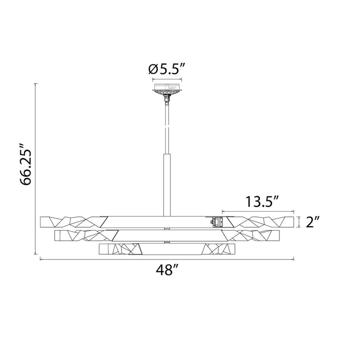 Zeev Lighting CD11342-LED-6-2x2-MW LED Chandelier, Matte White