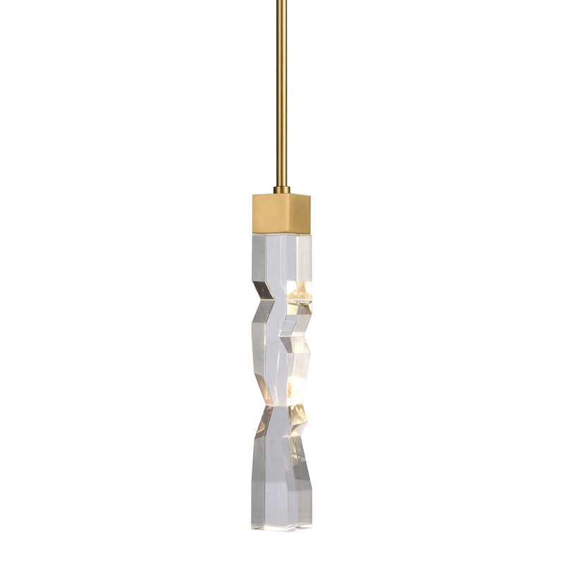 Zeev Lighting MP11301-LED-2x2-AGB LED Mini Pendant, Aged Brass