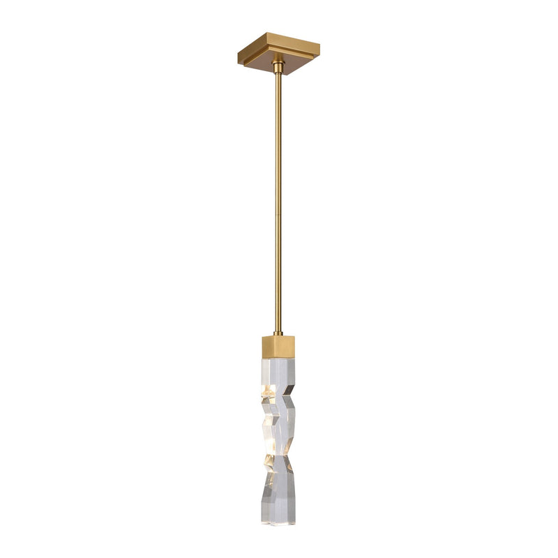 Zeev Lighting MP11301-LED-2x2-AGB LED Mini Pendant, Aged Brass