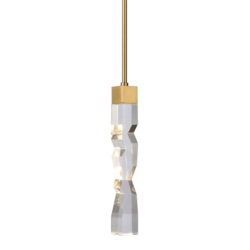Zeev Lighting MP11301-LED-2x2-AGB LED Mini Pendant, Aged Brass