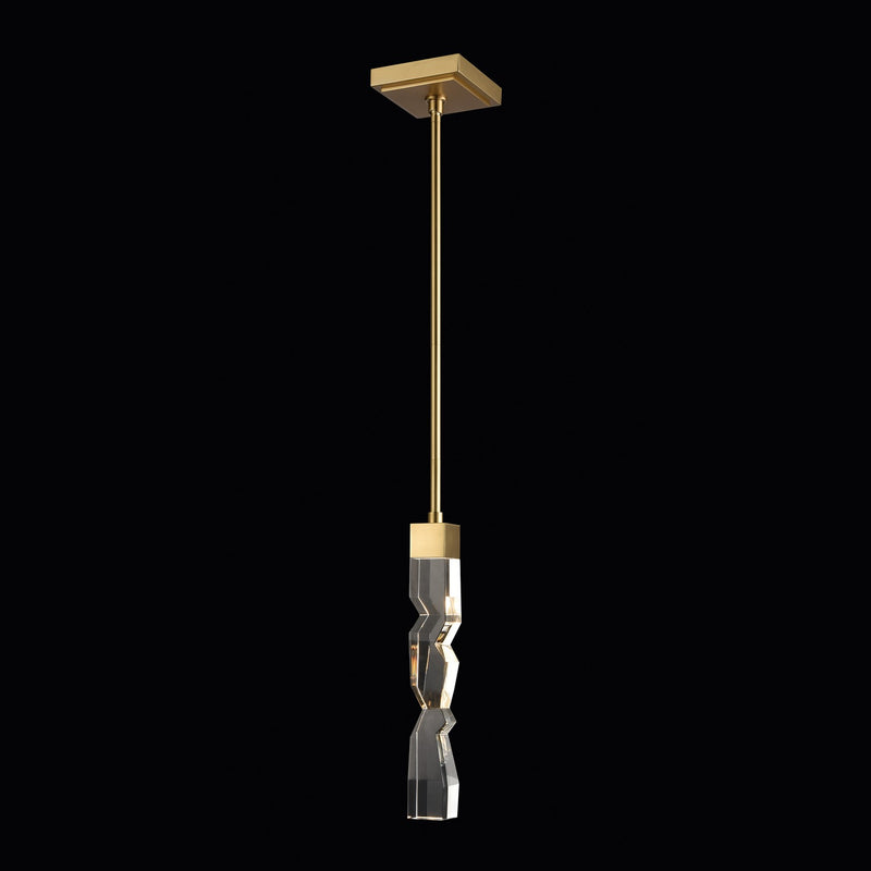 Zeev Lighting MP11301-LED-2x2-AGB LED Mini Pendant, Aged Brass