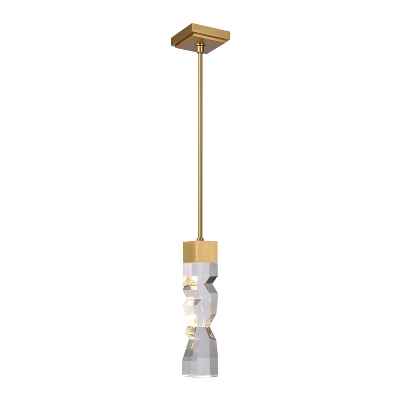 Zeev Lighting MP11305-LED-3x3-AGB LED Mini Pendant, Aged Brass