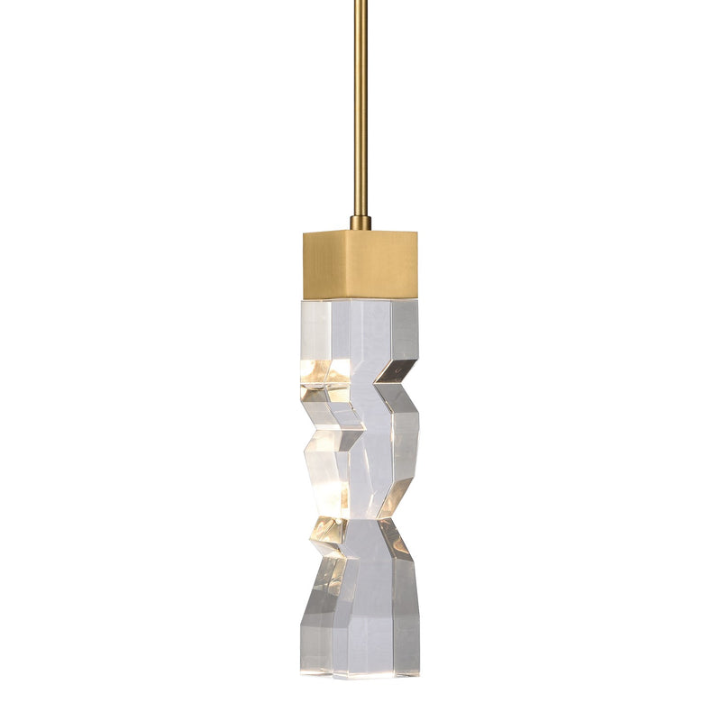 Zeev Lighting MP11305-LED-3x3-AGB LED Mini Pendant, Aged Brass