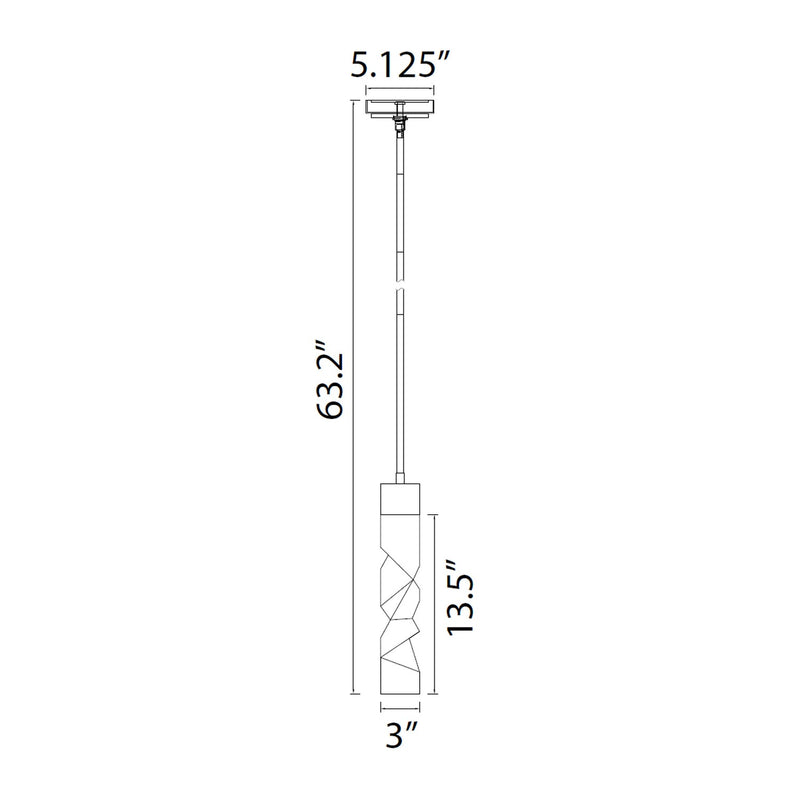 Zeev Lighting MP11306-LED-3x3-MW LED Mini Pendant, Matte White