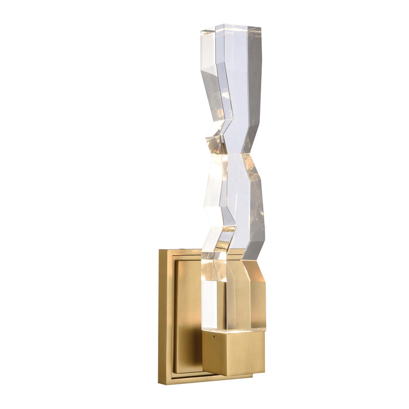 Zeev Lighting WS11309-LED-1-2x2-AGB LED Wall Sconce, Aged Brass