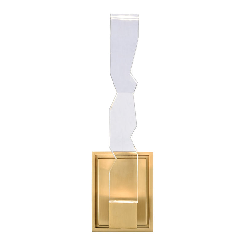 Zeev Lighting WS11309-LED-1-2x2-AGB LED Wall Sconce, Aged Brass