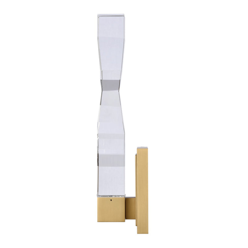 Zeev Lighting WS11309-LED-1-2x2-AGB LED Wall Sconce, Aged Brass