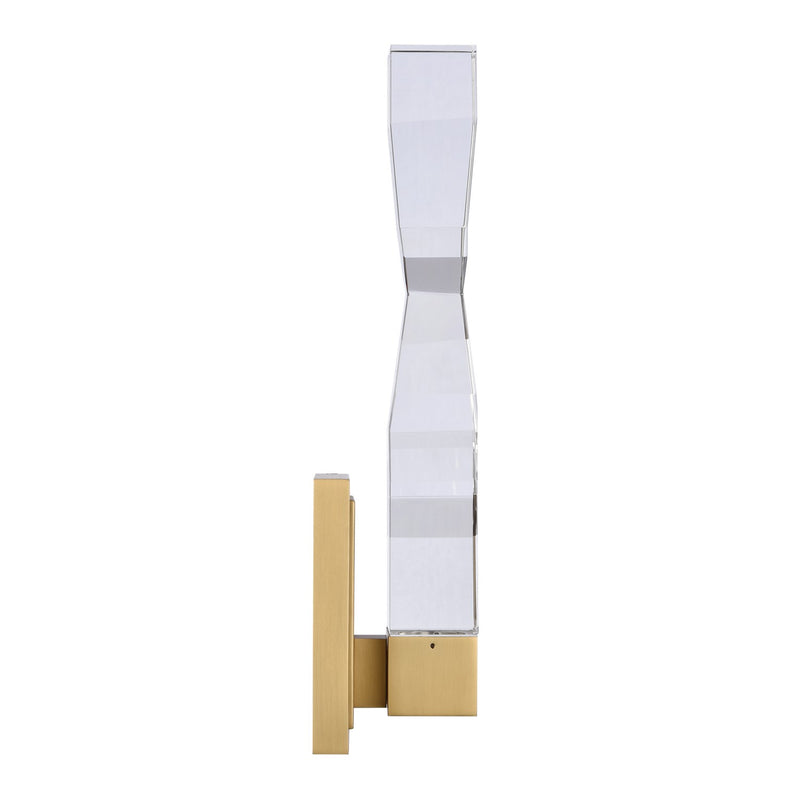 Zeev Lighting WS11309-LED-1-2x2-AGB LED Wall Sconce, Aged Brass