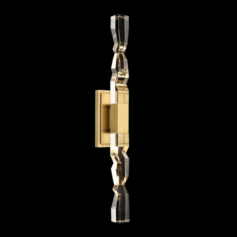Zeev Lighting WS11317-LED-2-2x2-AGB LED Wall Sconce, Aged Brass