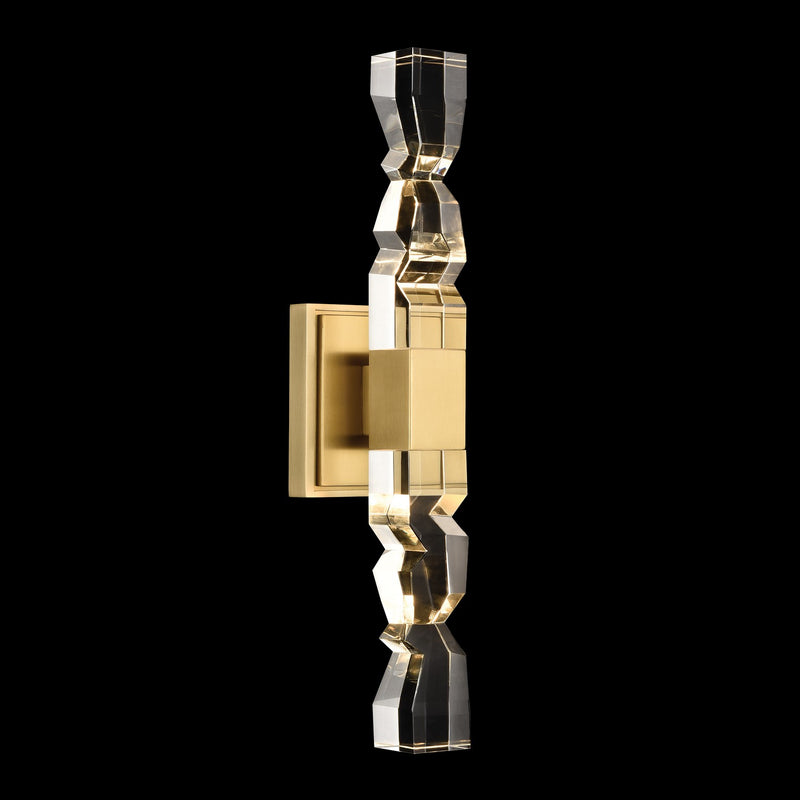 Zeev Lighting WS11321-LED-2-3x3-AGB LED Wall Sconce, Aged Brass