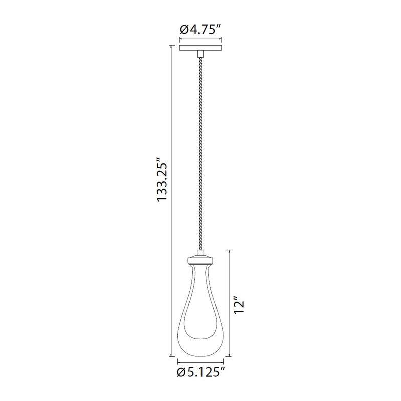 Zeev Lighting MP10901-LED-AGB LED Mini Pendant, Aged Brass