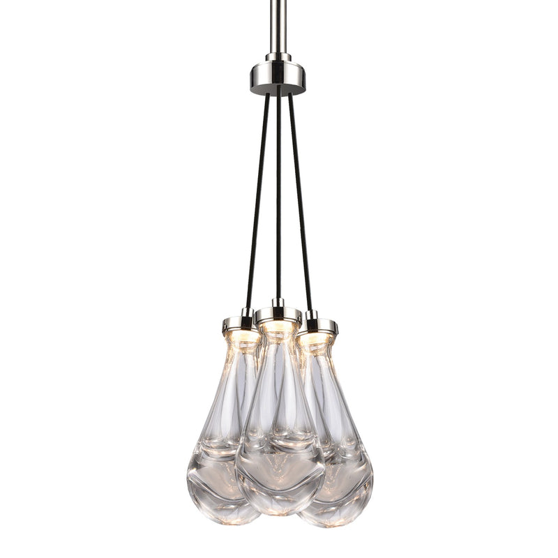 Zeev Lighting PC10911-LED-3-PN LED Pendant, Polished Nickel