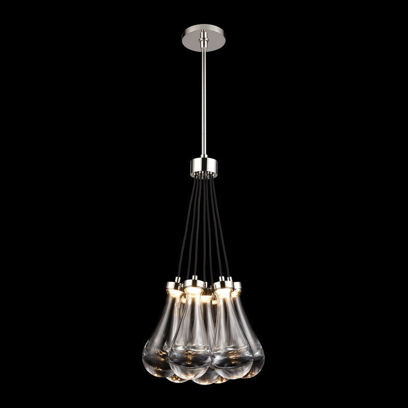 Zeev Lighting PC10915-LED-7-PN LED Chandelier, Polished Nickel
