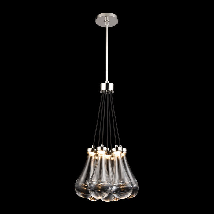 Zeev Lighting PC10915-LED-7-PN LED Chandelier, Polished Nickel