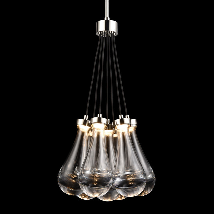 Zeev Lighting PC10915-LED-7-PN LED Chandelier, Polished Nickel