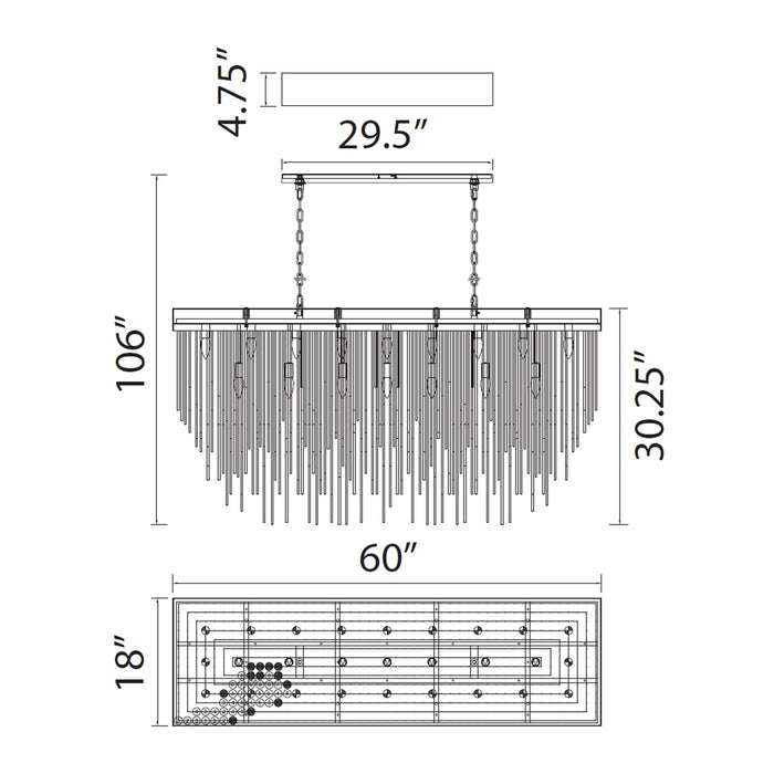 Zeev Lighting CD10412-27-AGB 27 Light Chandelier, Aged Brass