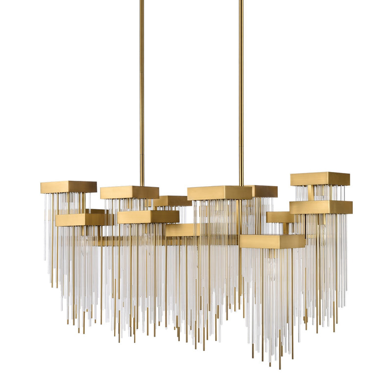 Zeev Lighting CD10415-16-AGB 16 Light Chandelier, Aged Brass