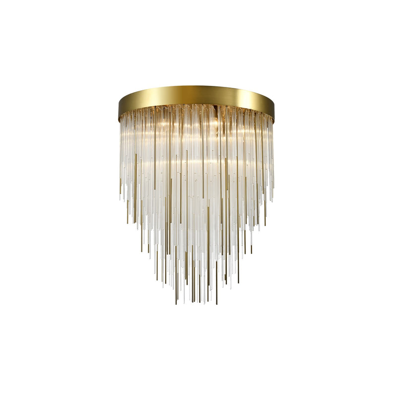 Zeev Lighting CD10418-9-AGB Nine Light Chandelier, Aged Brass