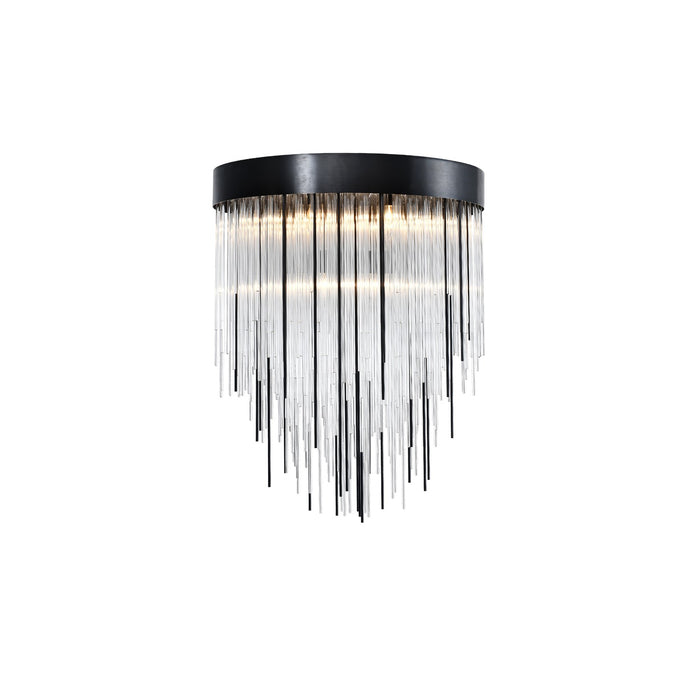 Zeev Lighting CD10420-9-SBB Nine Light Chandelier, Satin Brushed Black