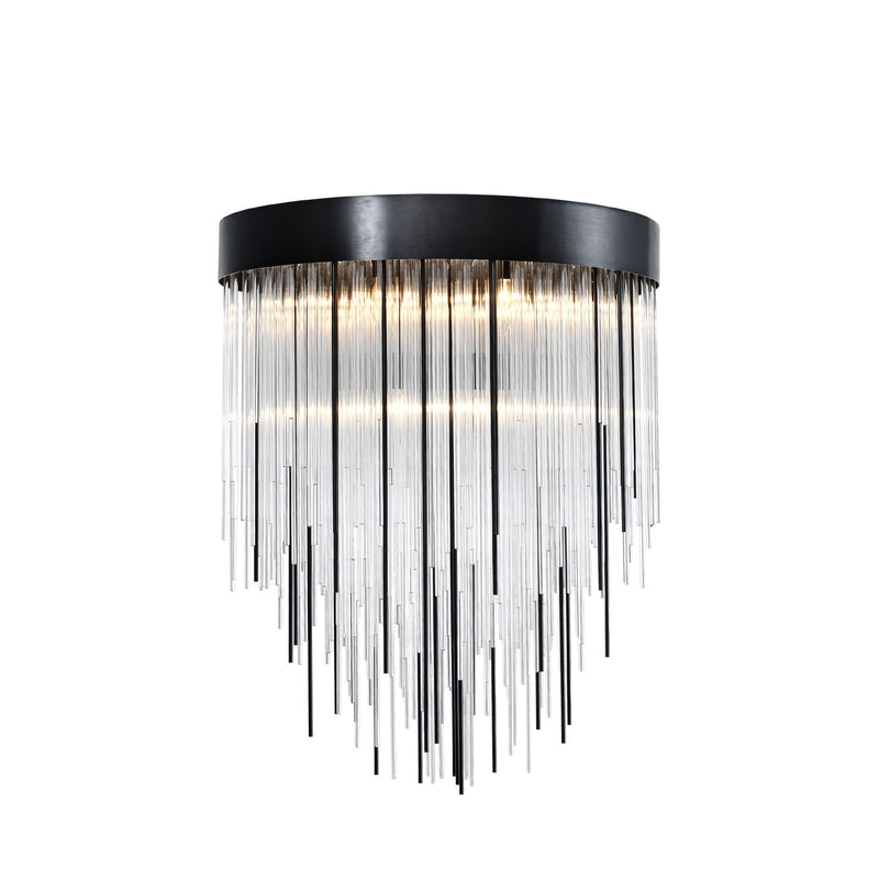 Zeev Lighting CD10423-12-SBB 12 Light Chandelier, Satin Brushed Black