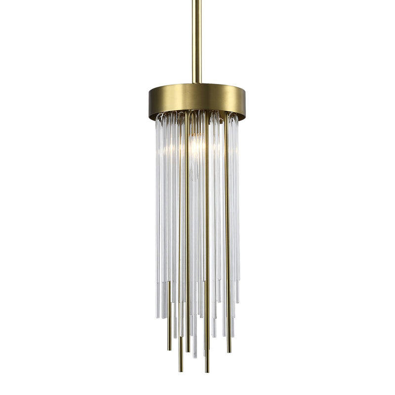 Zeev Lighting MP40047-1-AGB One Light Mini Pendant, Aged Brass