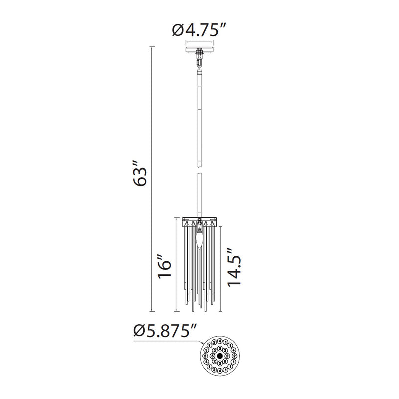 Zeev Lighting MP40047-1-AGB One Light Mini Pendant, Aged Brass