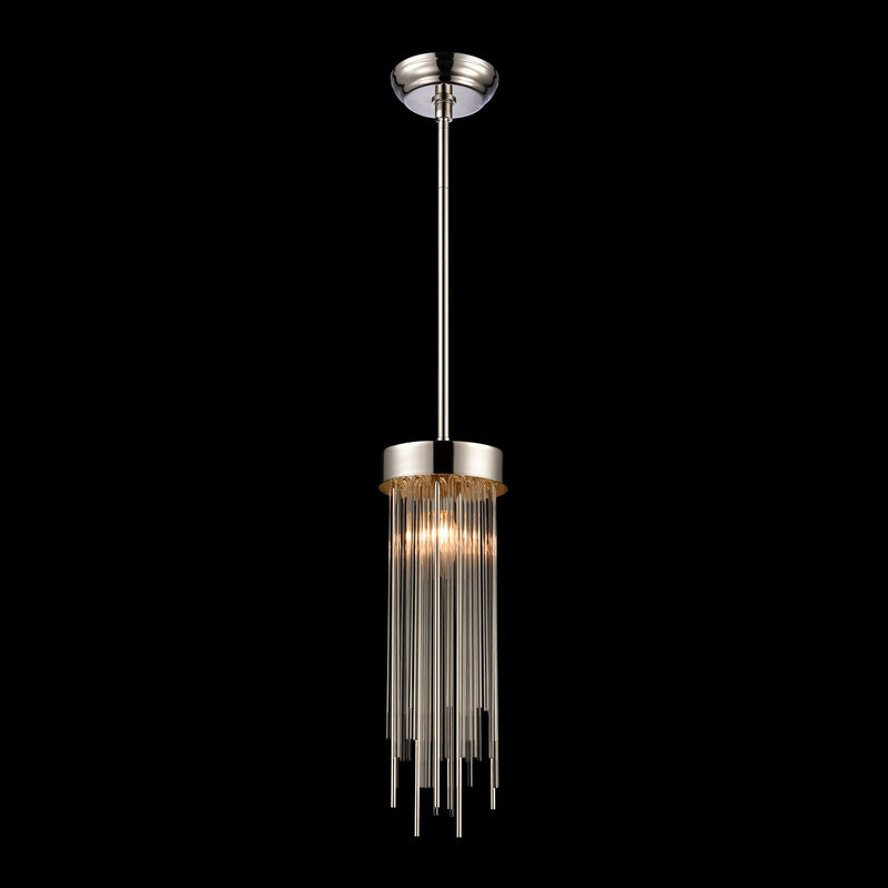 Zeev Lighting MP40048-1-PN One Light Mini Pendant, Polished Nickel