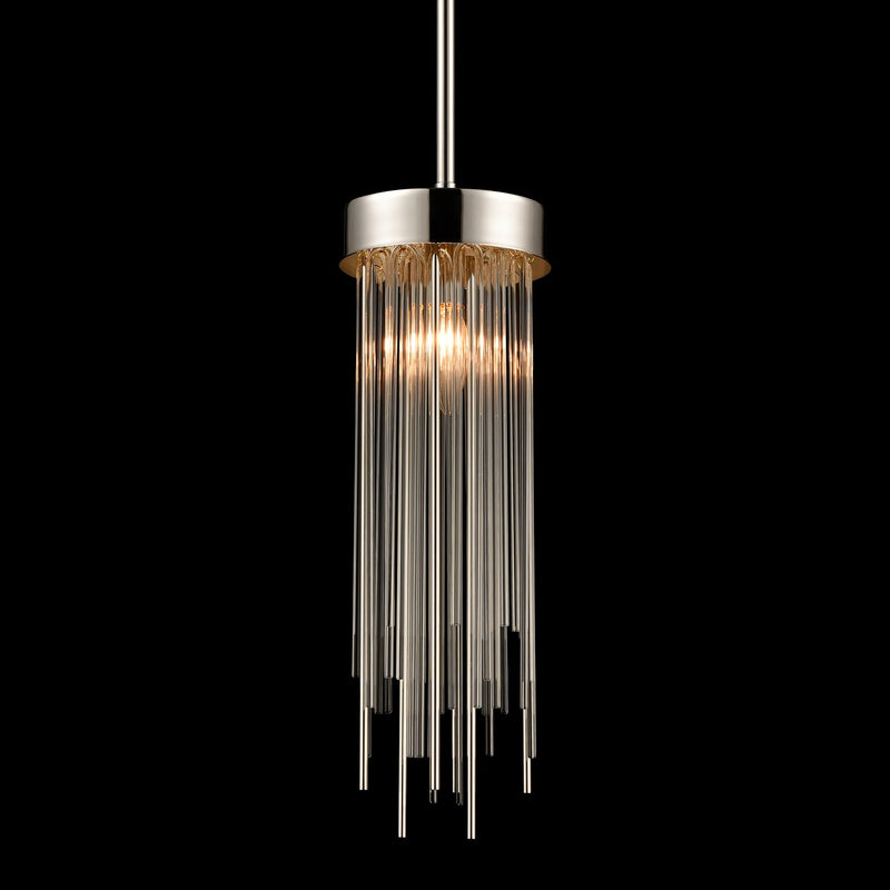 Zeev Lighting MP40048-1-PN One Light Mini Pendant, Polished Nickel
