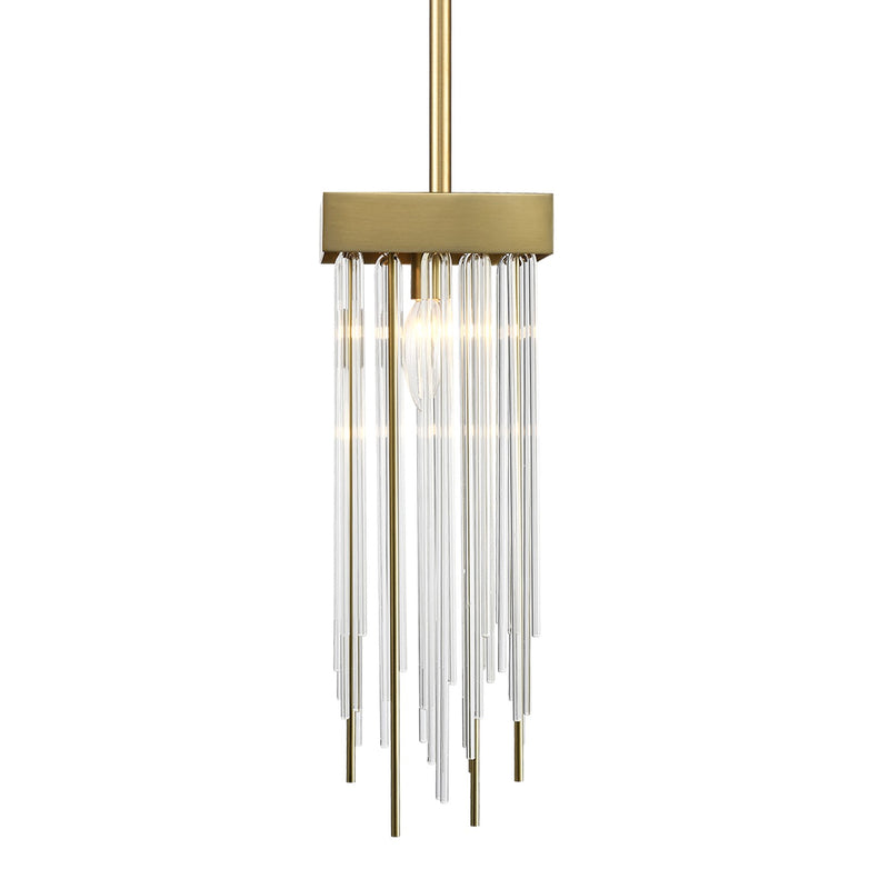 Zeev Lighting MP40050-1-AGB One Light Mini Pendant, Aged Brass