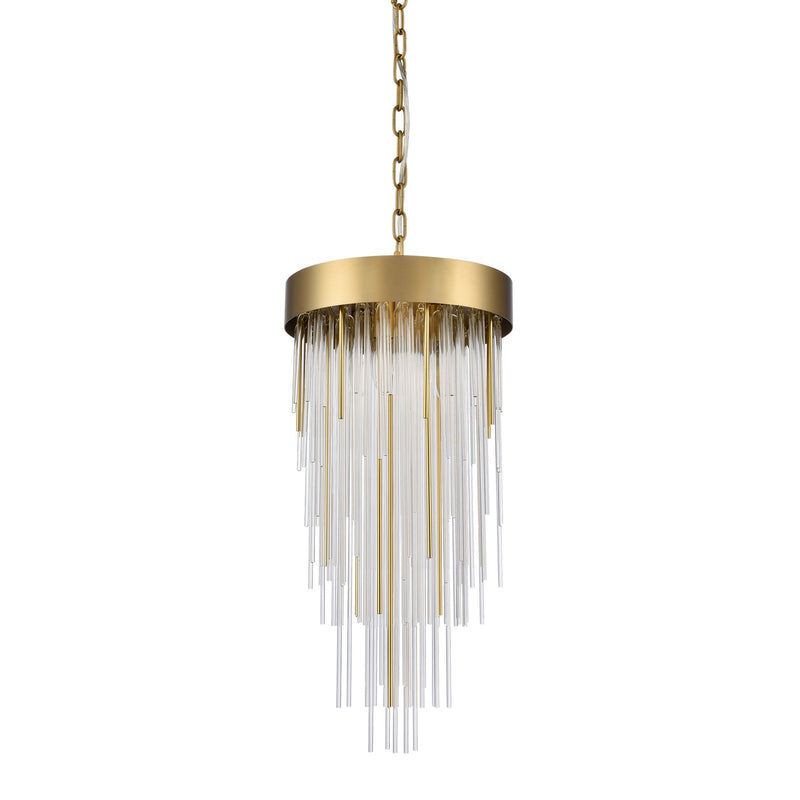Zeev Lighting P30008-4-AGB Four Light Pendant, Aged Brass